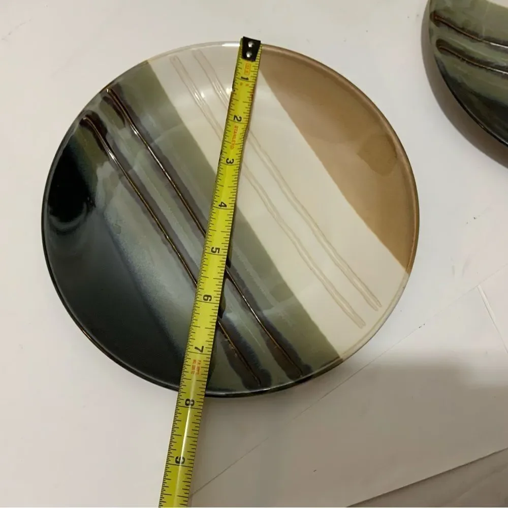 Set of 3 Retroneu Stone Lattitudes 1322 salad plates 7.5” G6